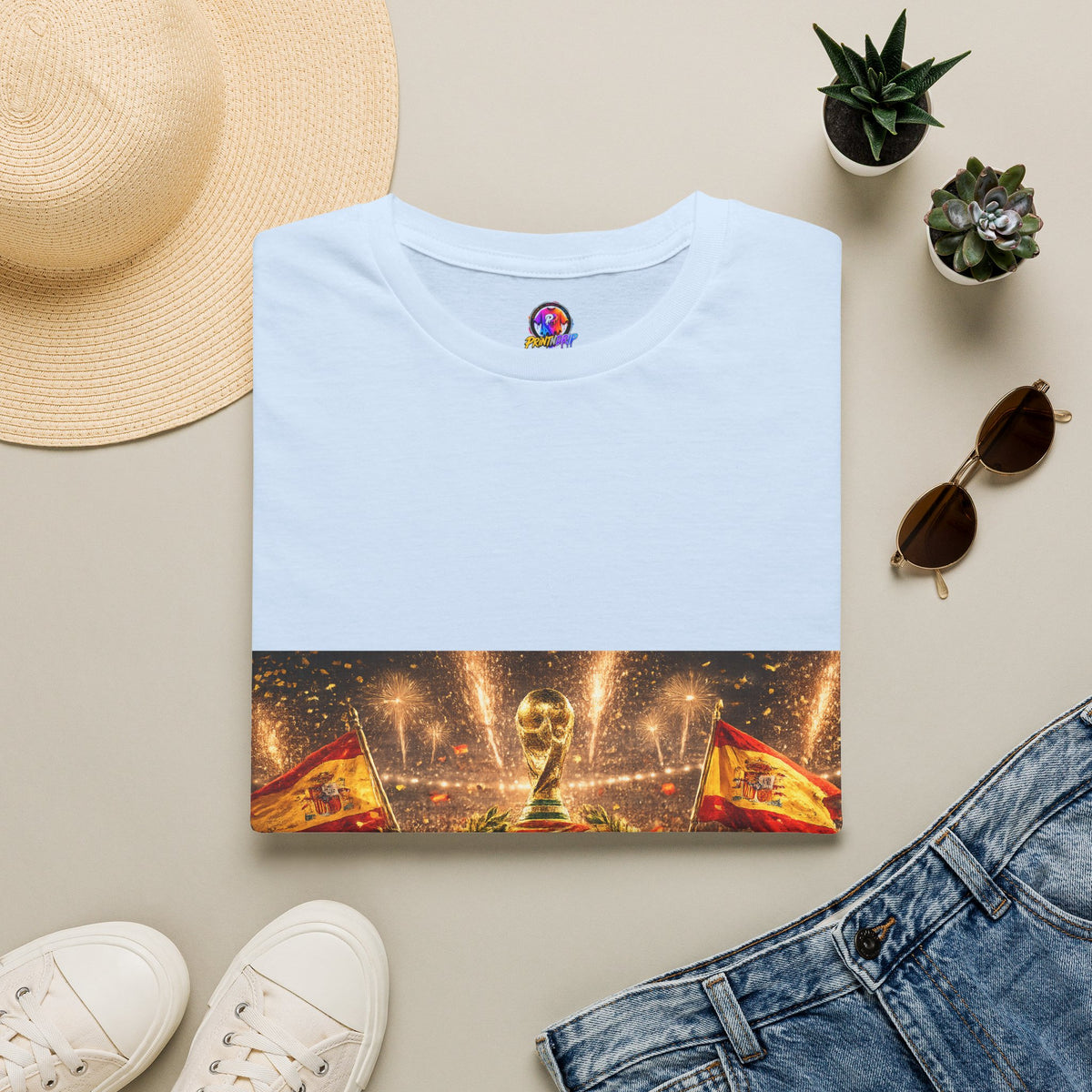 World Cup Champions T-Shirt — Spanish Football Victory Design