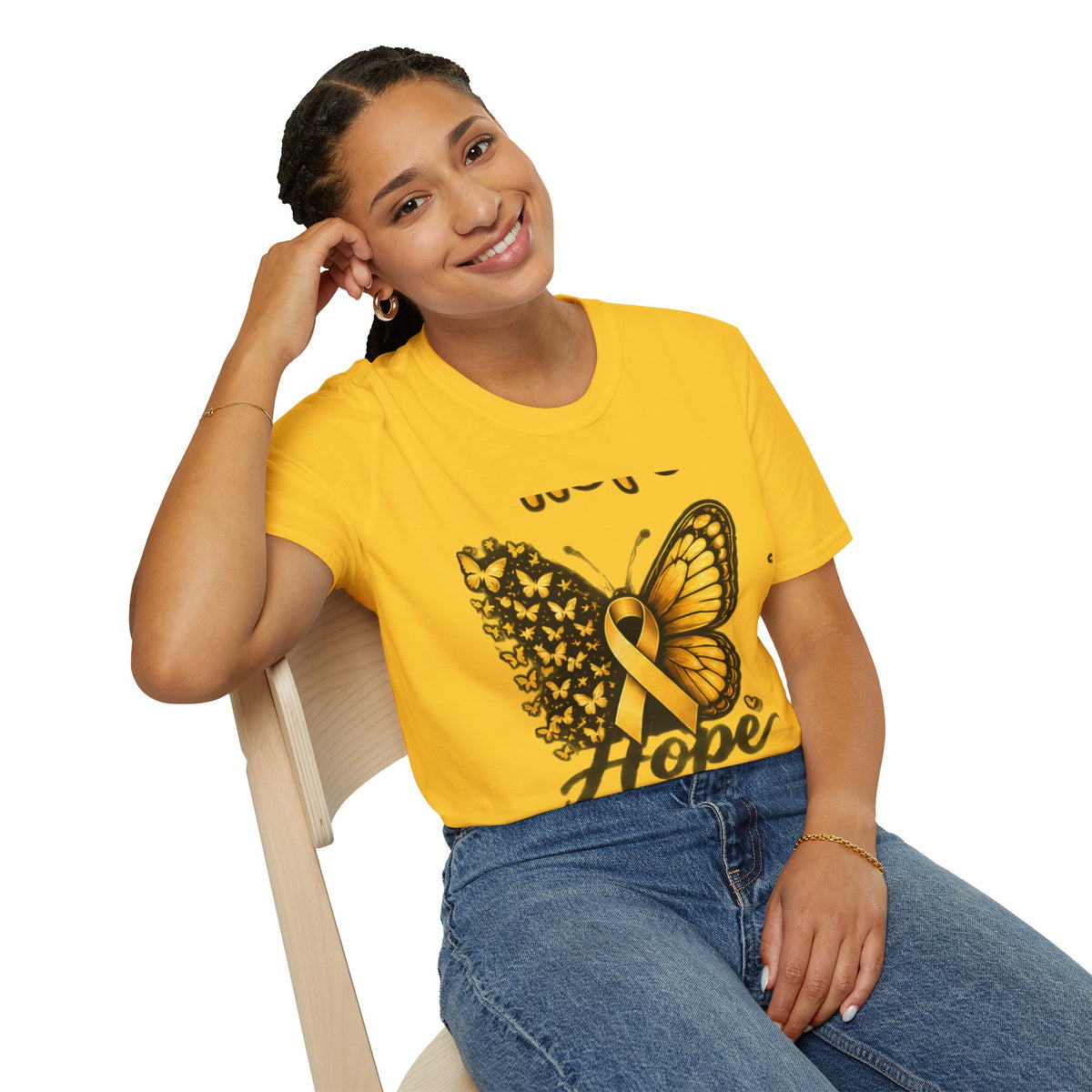 Hope Lives Here Childhood Cancer Awareness T-Shirt