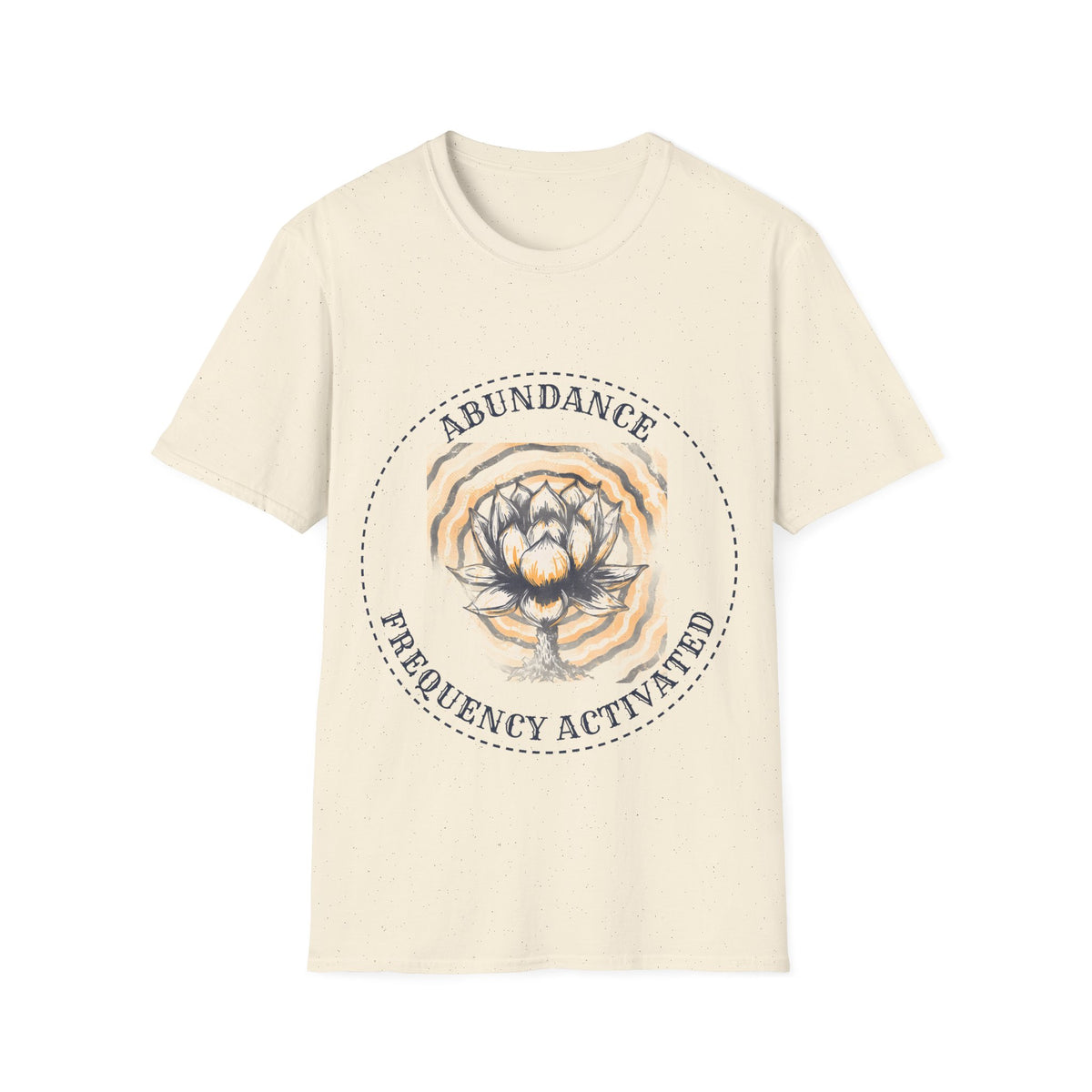 Abundance Frequency Activated Lotus Badge Tee - Spiritual Manifestation Graphic T-Shirt - Trending Now - September 2026