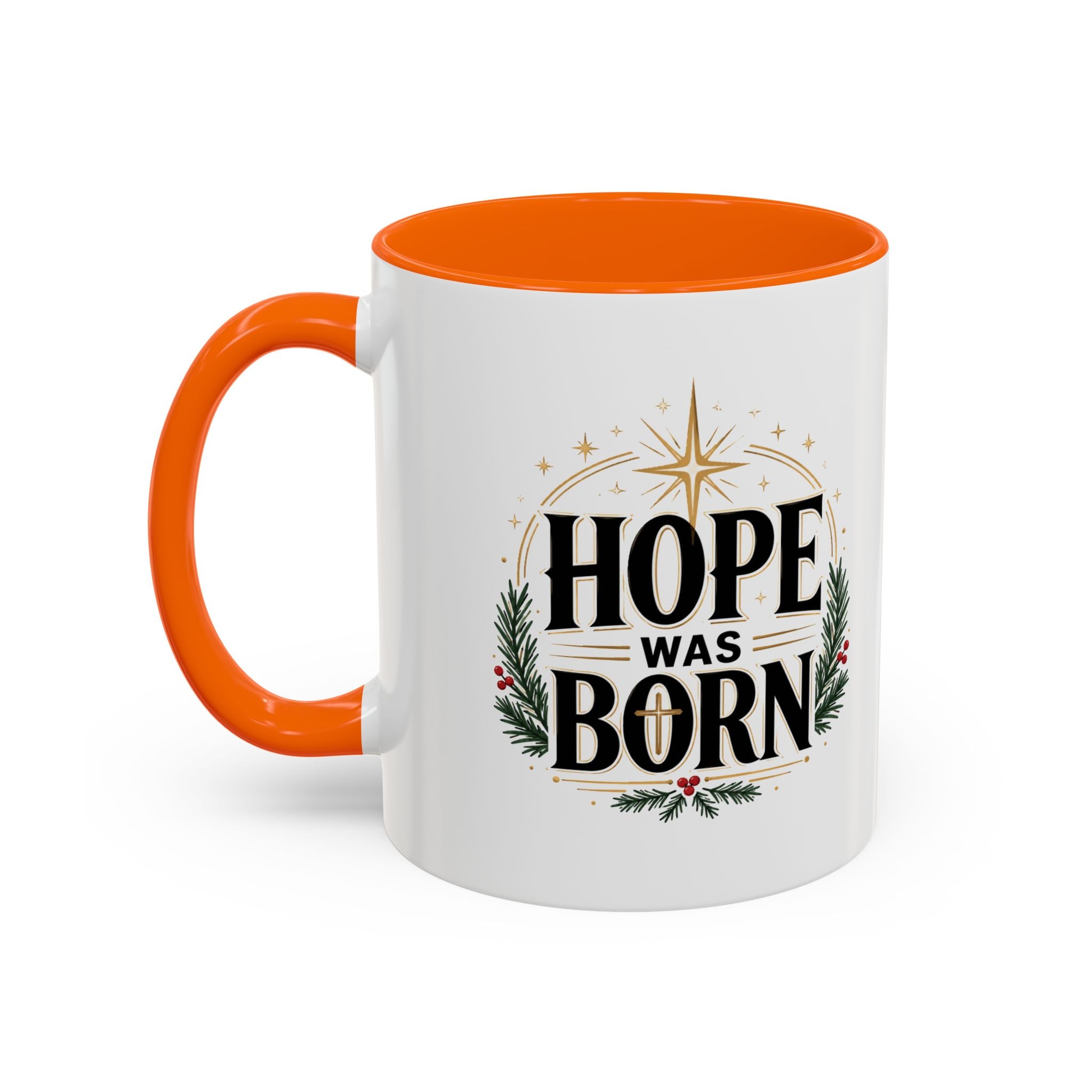 Christmas Hope Was Born Christmas Coffee Mug — Festive Holiday Holiday Prayer Mug