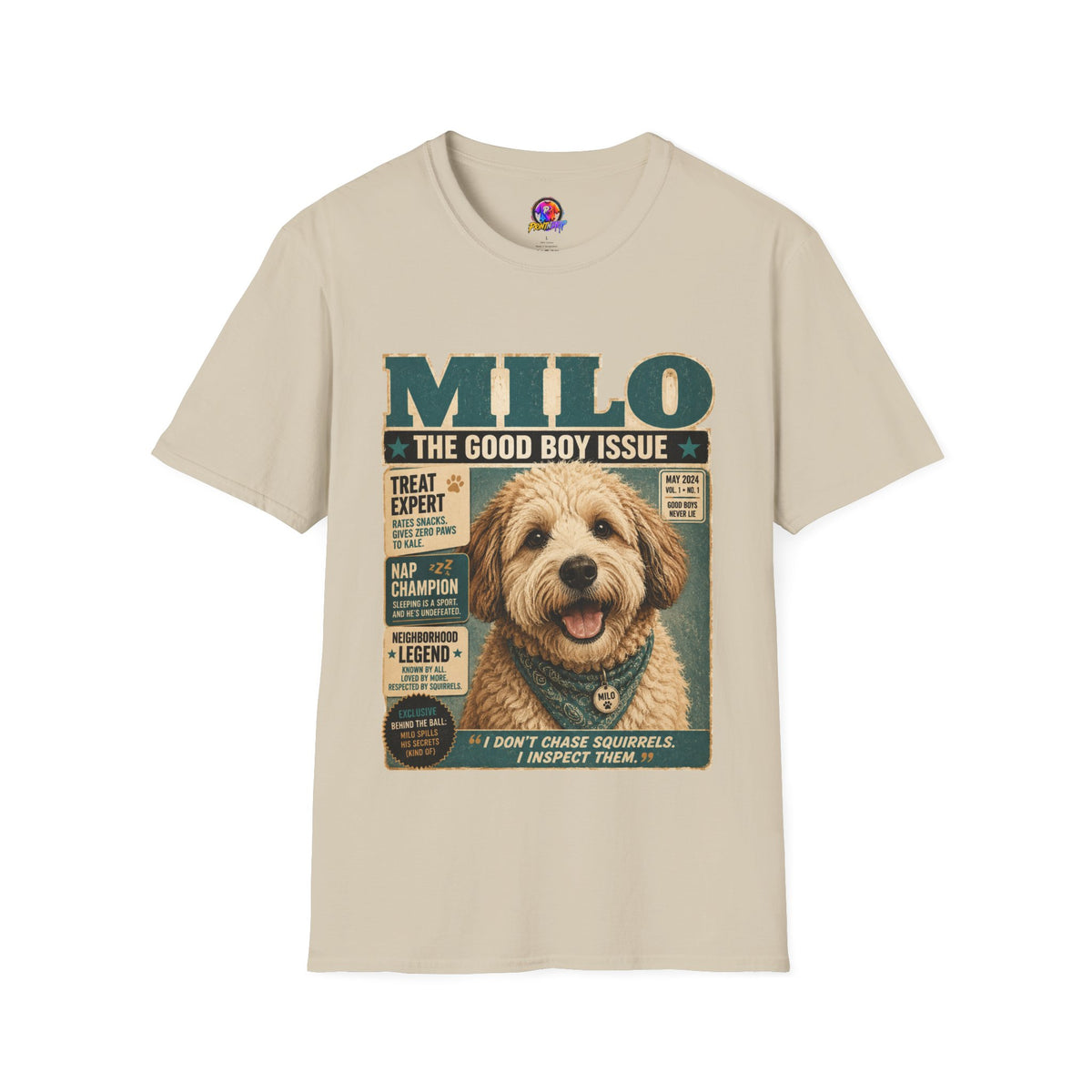 Milo 'The Good Boy Issue' Dog Magazine T-Shirt