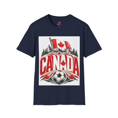 Canada Soccer T‑Shirt — Canadian Flag & Maple Leaf Crest