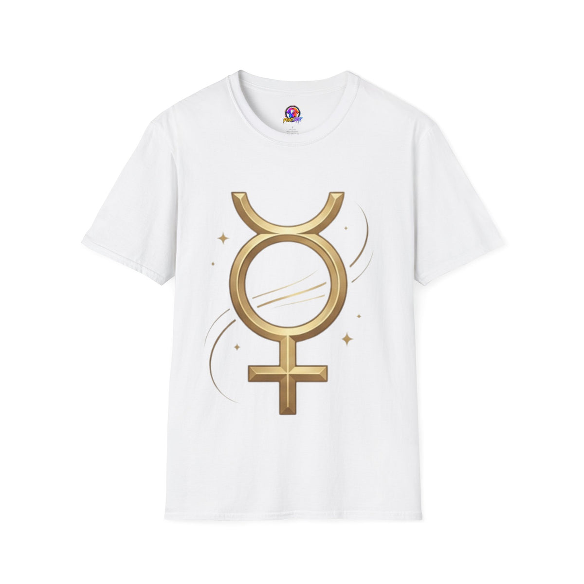 Gold Mercury Astrology Symbol Tee T-Shirt