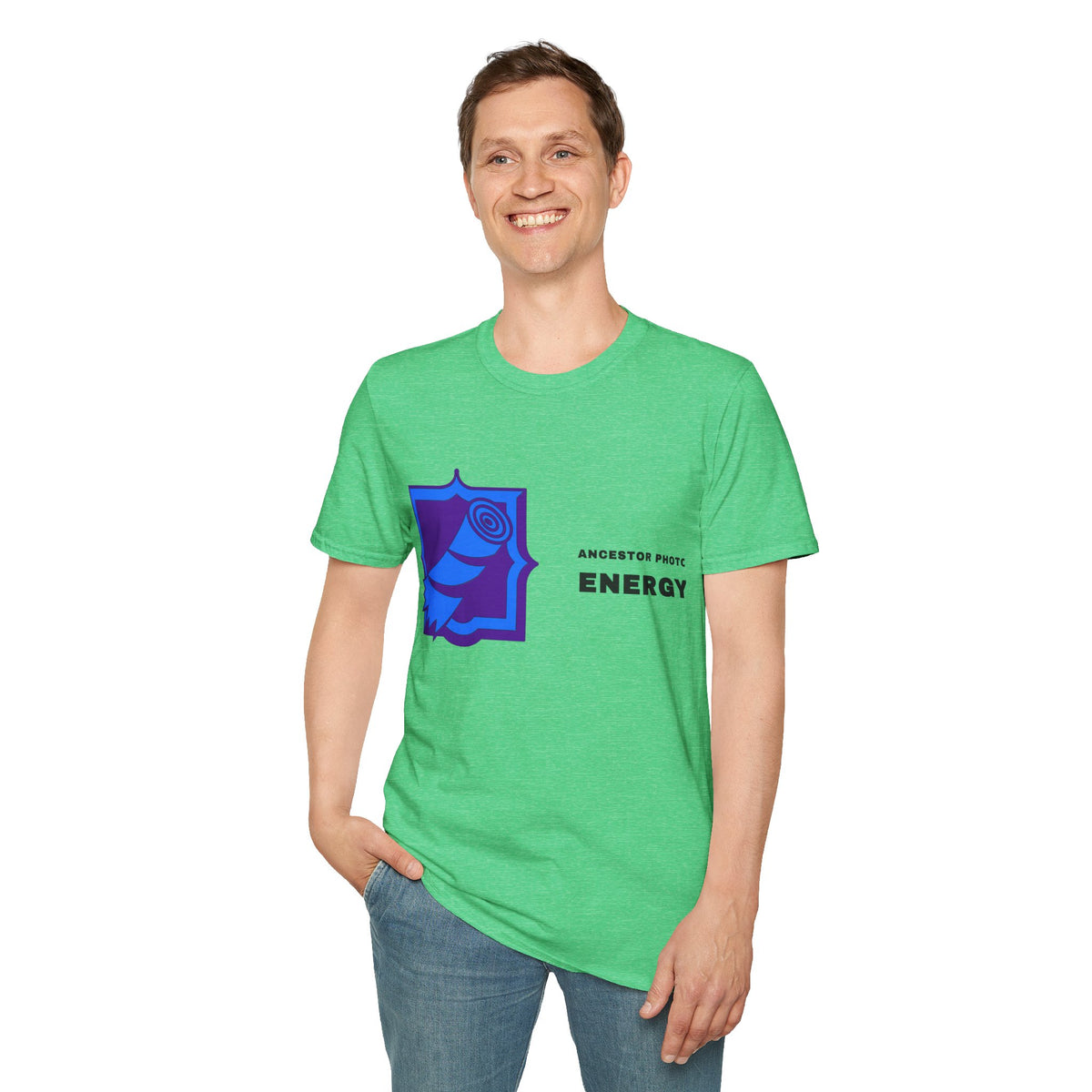 Rose Shield T-Shirt — Abstract Blue Rose Graphic Tee (Accent Text: 'ENERGY') - Trending Now - September 2026