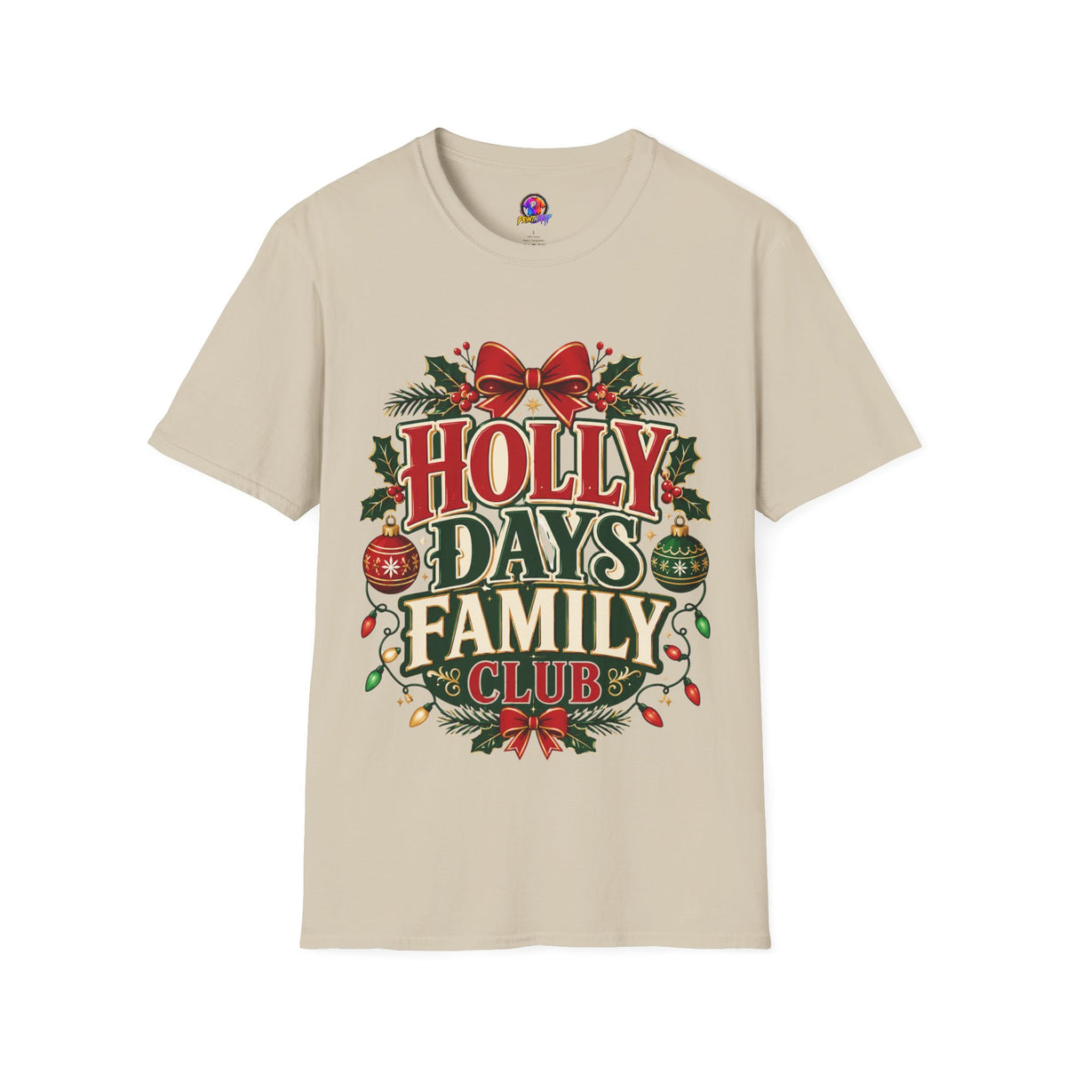 Holly Days Family Club T‑Shirt — Festive Christmas Holiday Tee