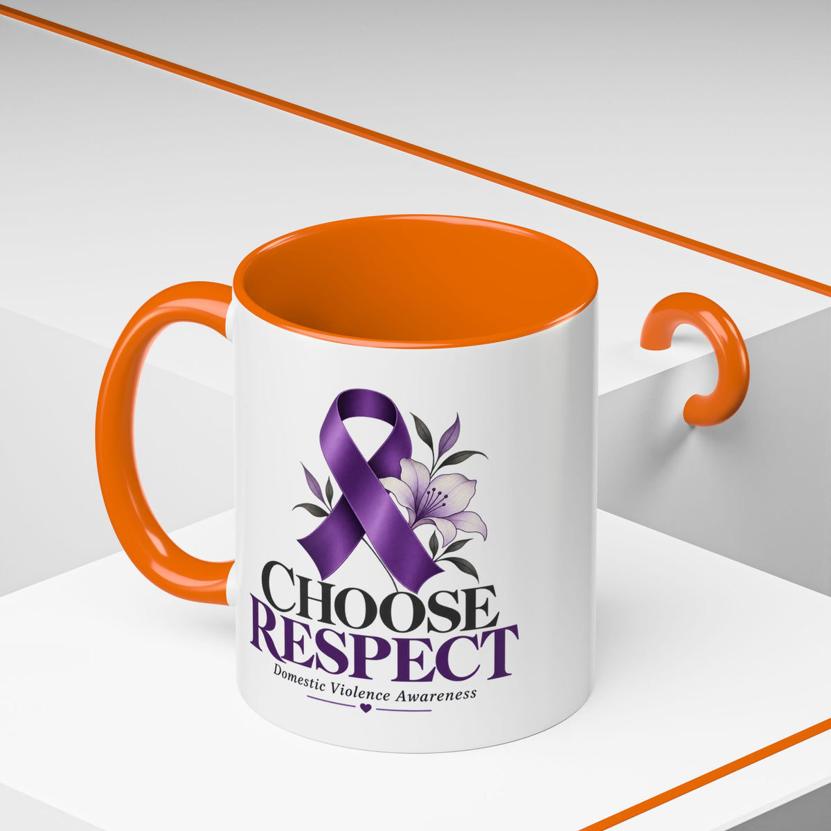 Choose Respect - Domestic Violence Awareness Coffee Mug (Accent, 11/15oz)