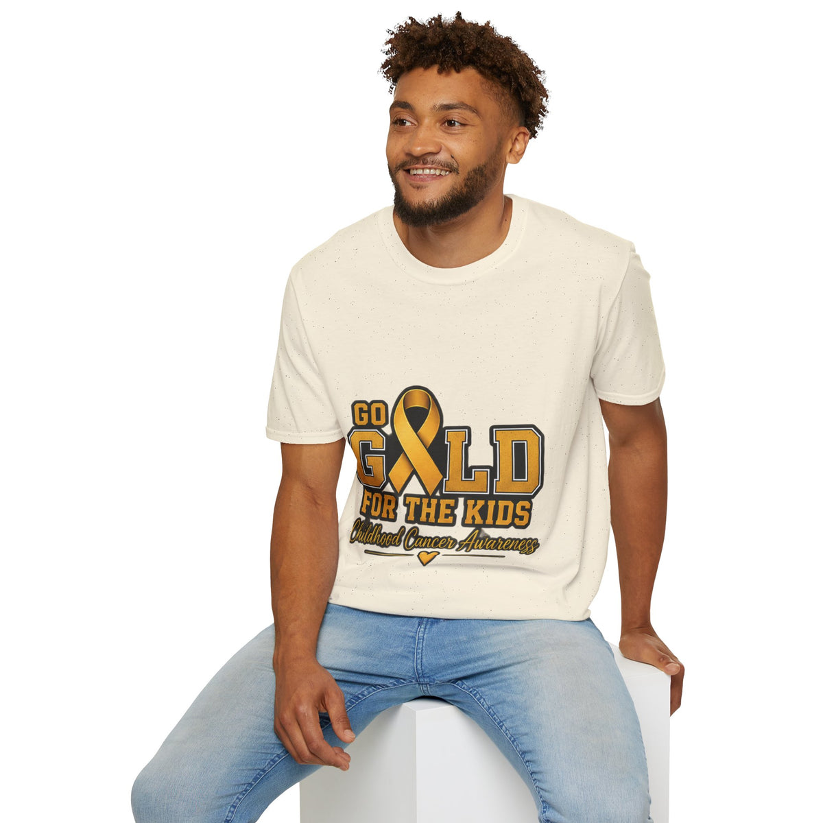 Go Gold For The Kids T-Shirt — Childhood Cancer Awareness Ribbon Tee