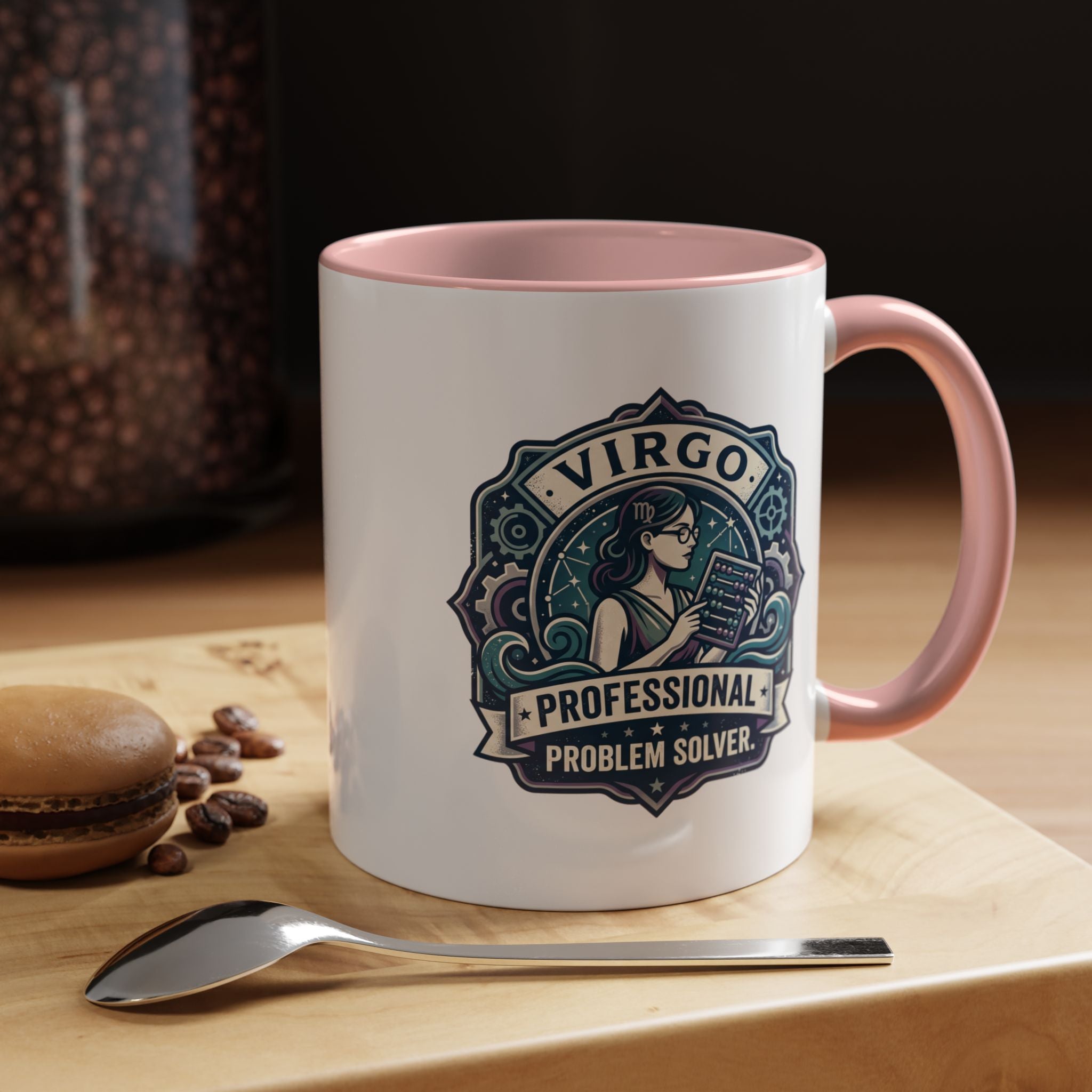 Virgo 'Professional Problem Solver' Accent Coffee Mug — Zodiac Astrology Gift