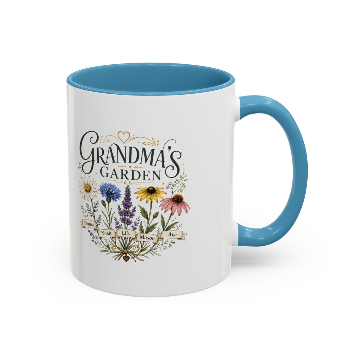 Milo Bailey Dog Dad Mom Grandma's Garden Floral Coffee Mug – Personalized  Accent Mug