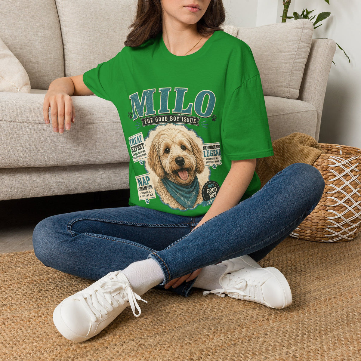 Milo "The Good Boy Issue" Dog Portrait T-Shirt