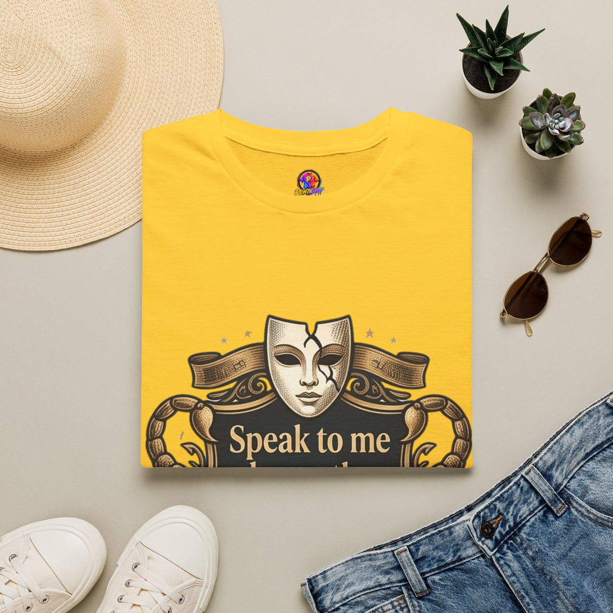 Speak to Me Mask T‑Shirt — 'Speak to me honestly...' Zodiac Scorpio Graphic Tee