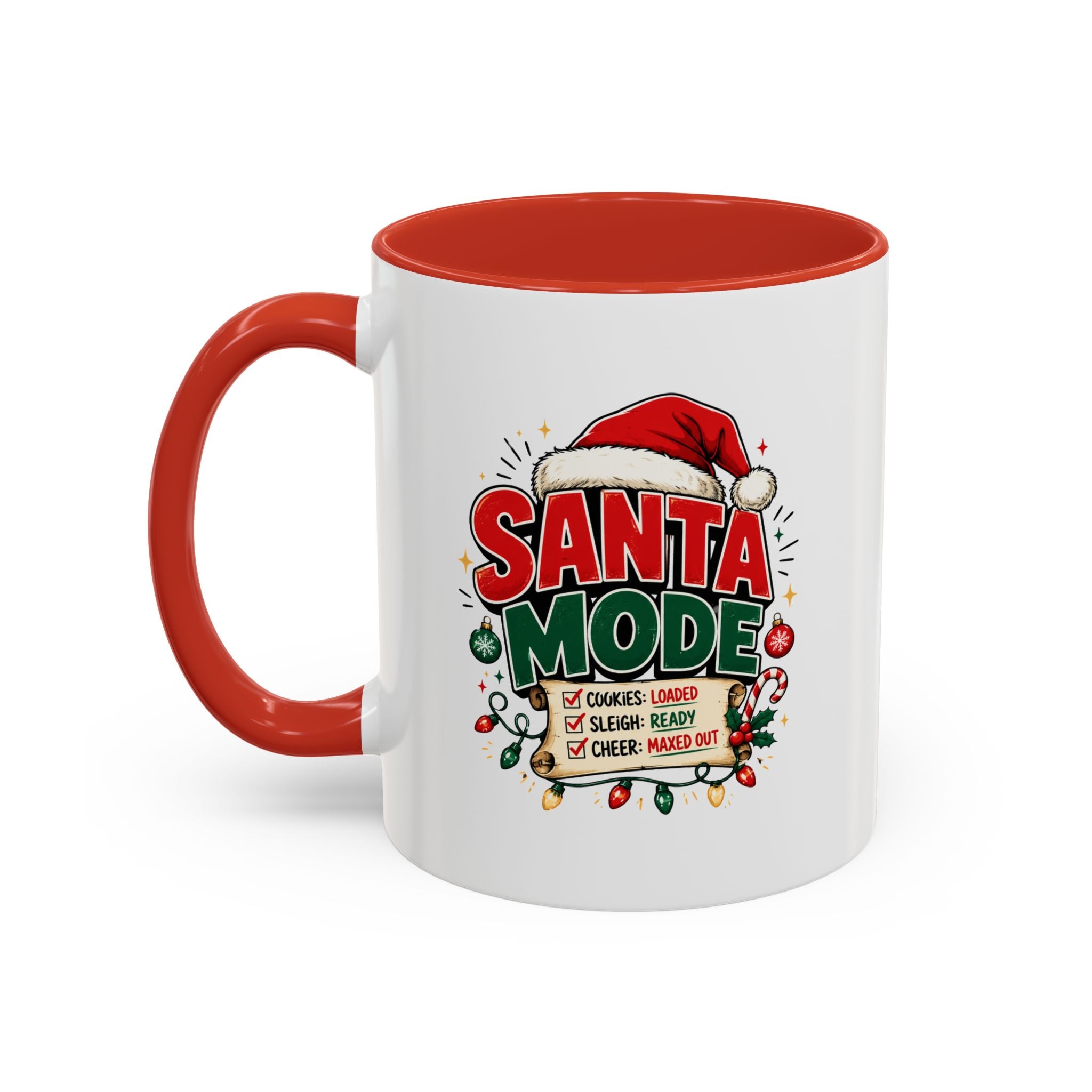 Santa Mode Coffee Mug — Christmas Holiday Accent Mug
