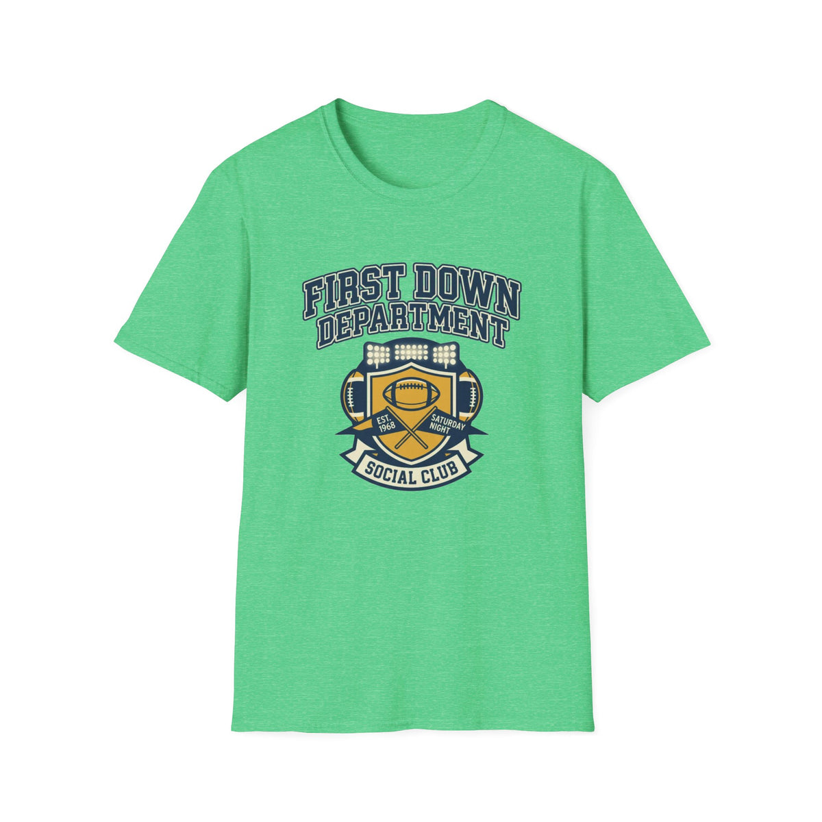 First Down Department Football Crewneck T-Shirt - Trending Now - August 2026