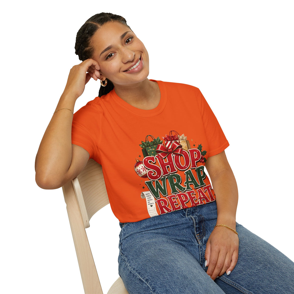Christmas 'Shop Wrap Repeat' T-Shirt