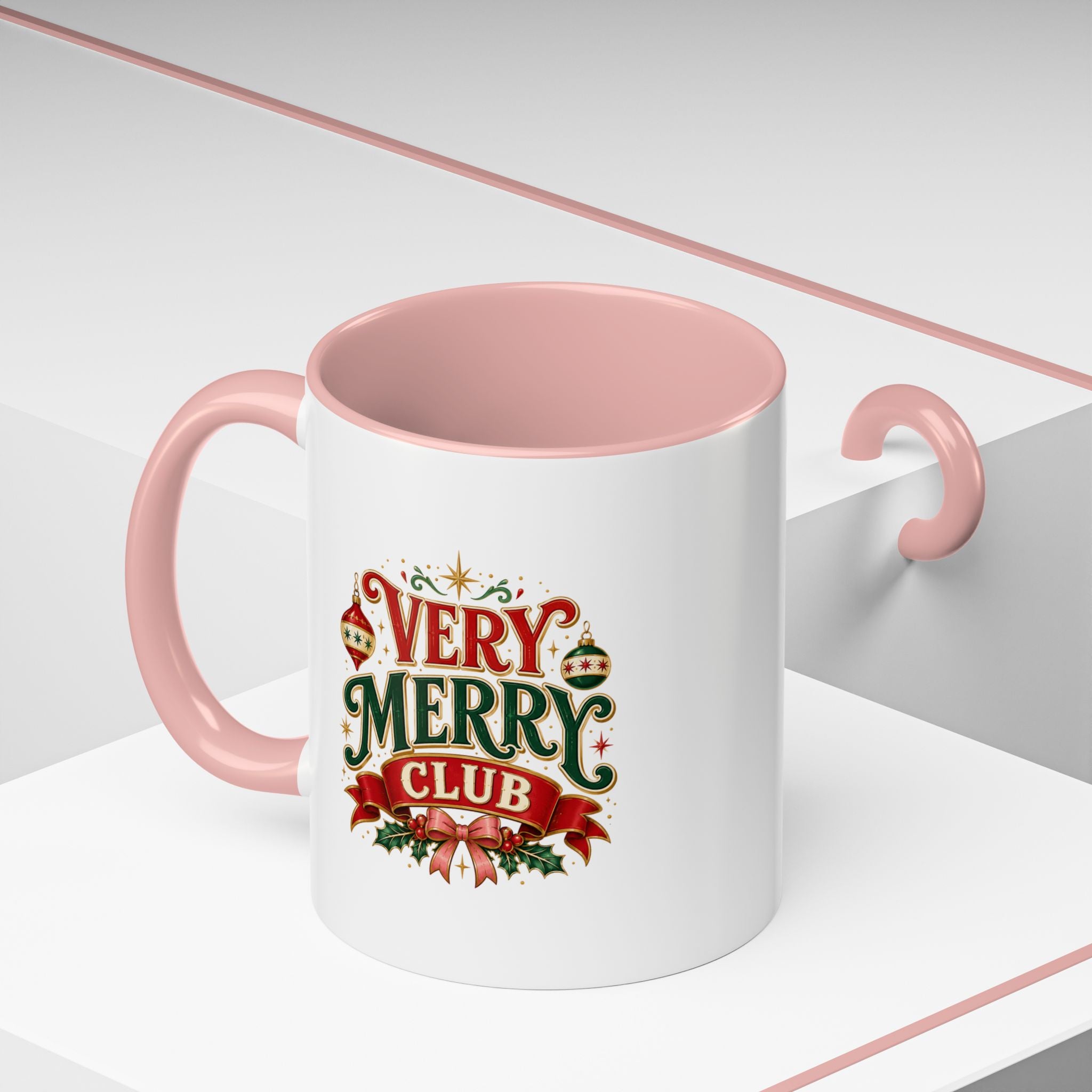 Very Merry Club Coffee Mug — Christmas Holiday Accent Mug