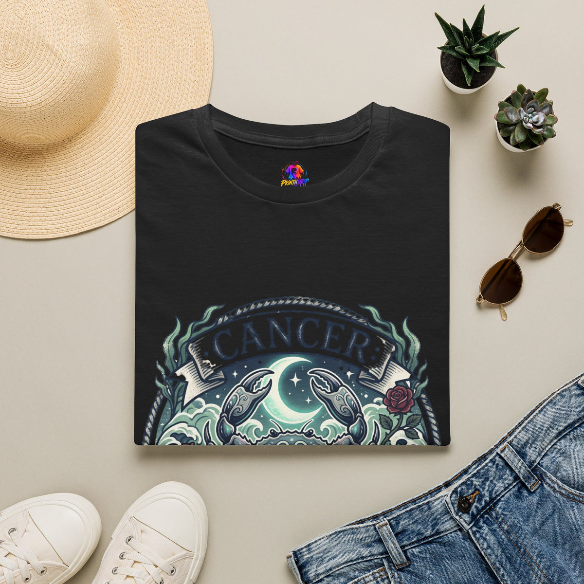 Cancer Zodiac T-Shirt — Crab Constellation Sign Tee