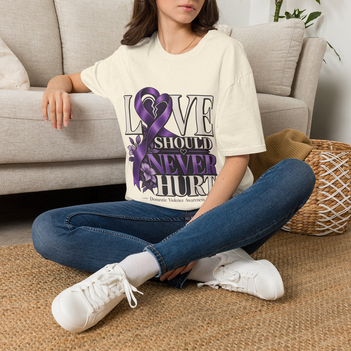 Love Should Never Hurt Domestic Violence Awareness T-Shirt