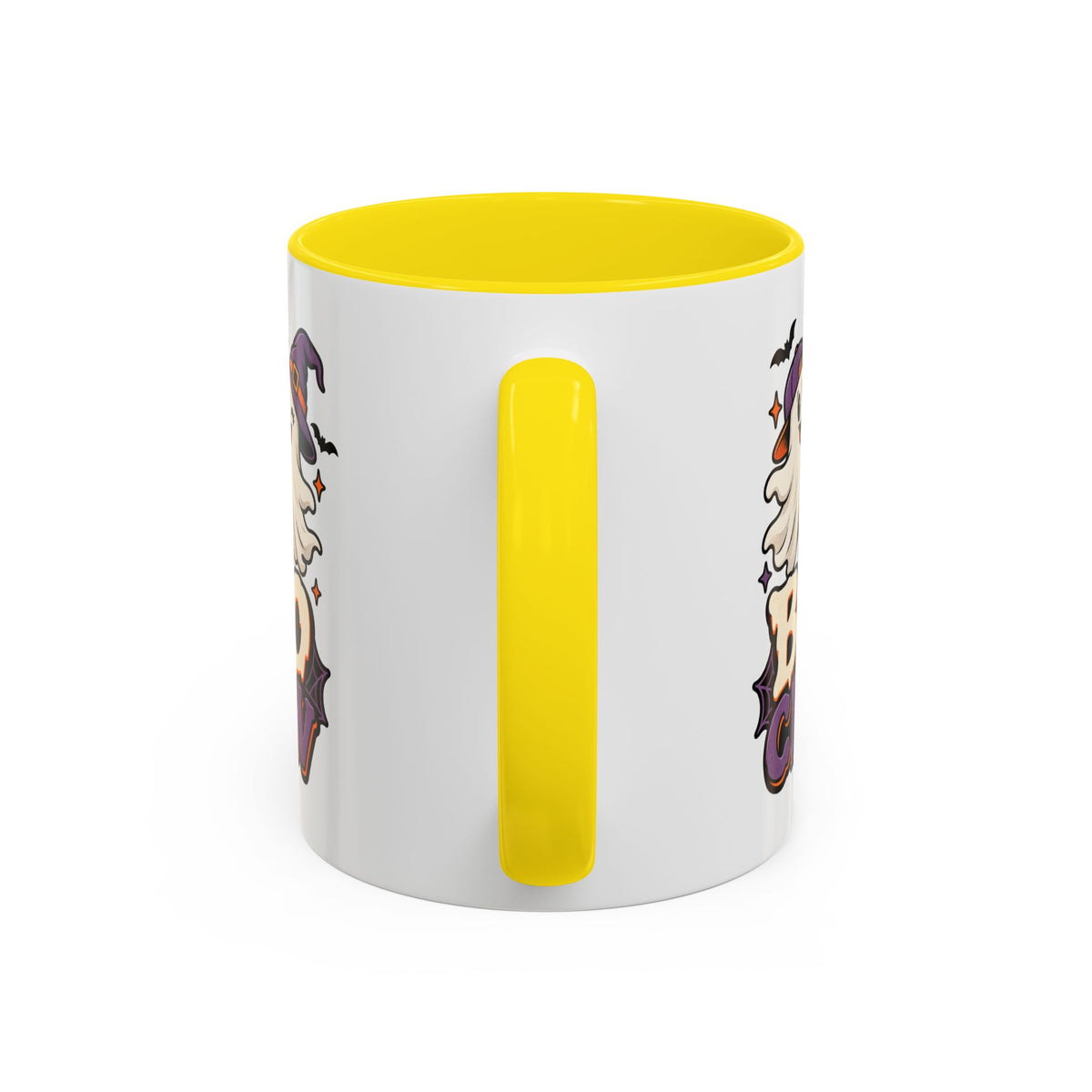 Boo Crew Halloween Accent Coffee Mug — Cute Ghosts & Jack-O'-Lantern Design (11/15 oz)