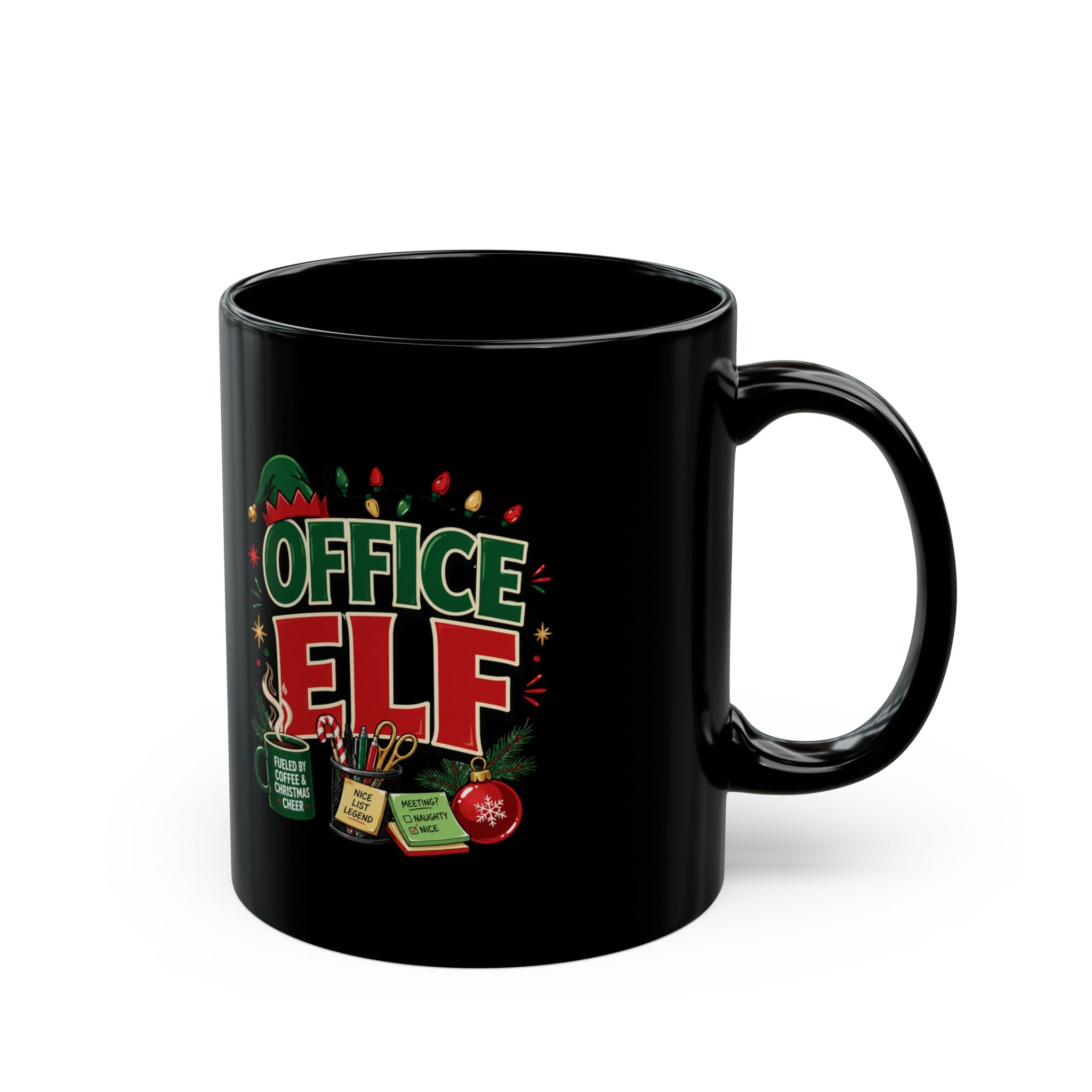 Office Elf Coffee Mug — Funny Holiday Work Christmas Gift