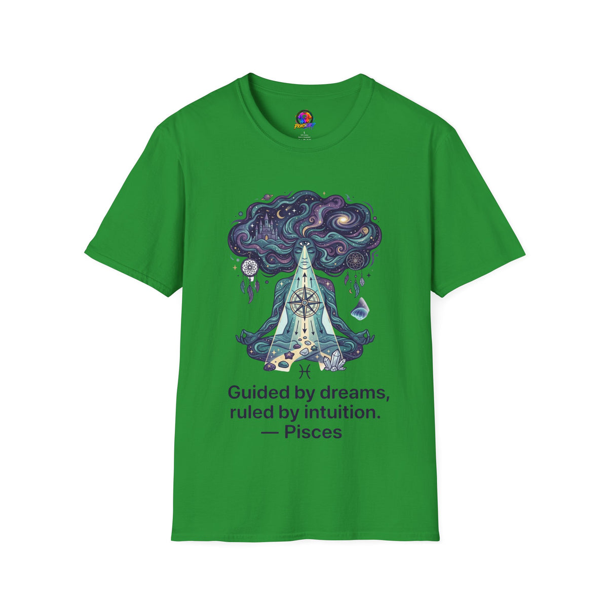 Pisces Zodiac Meditative Pisces T‑Shirt — 'Guided by dreams, ruled by intuition' Zodiac Tee
