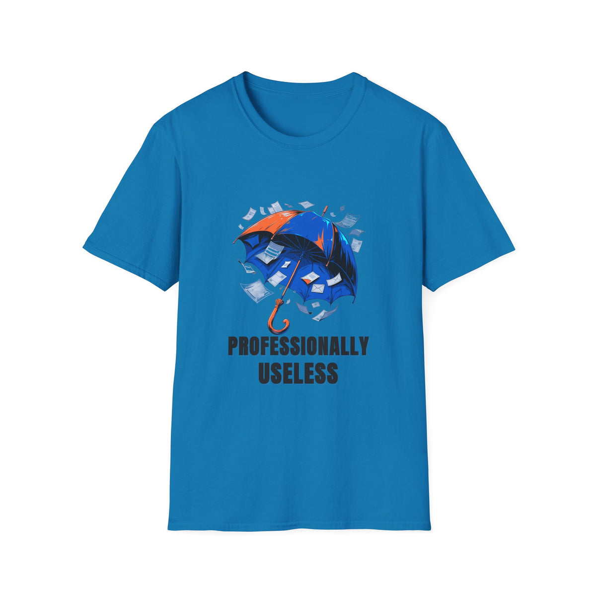 Professionally Useless T-Shirt — Illustrated Umbrella Graphic - Trending Now - August 2026