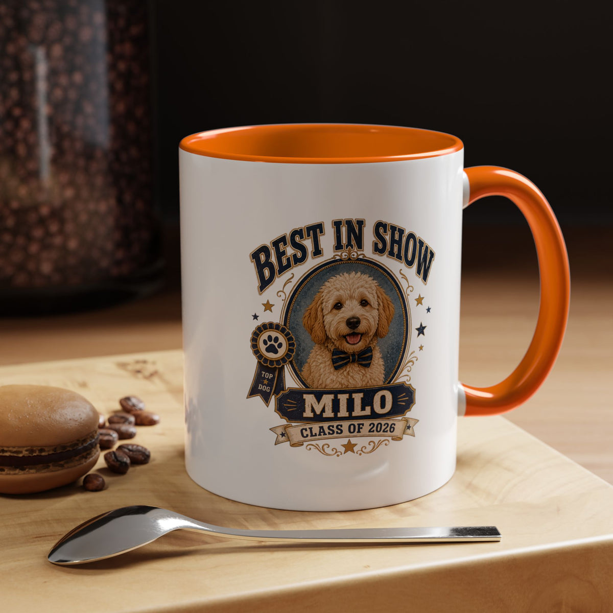 Milo Bailey Dog Dad Mom Best in Show Milo Dog Coffee Mug — Class of 2026 Accent Mug
