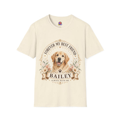 Forever My Best Friend Dog T-Shirt — Personalized Pet Name Golden Retriever Tee