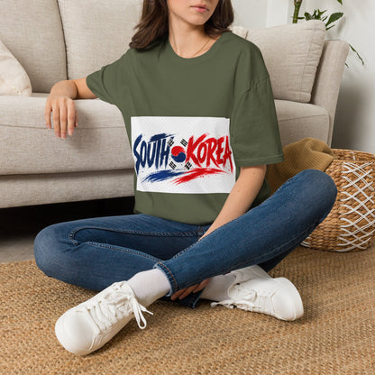 South Korea Flag Brushstroke T-Shirt — Patriotic Korean Travel Tee