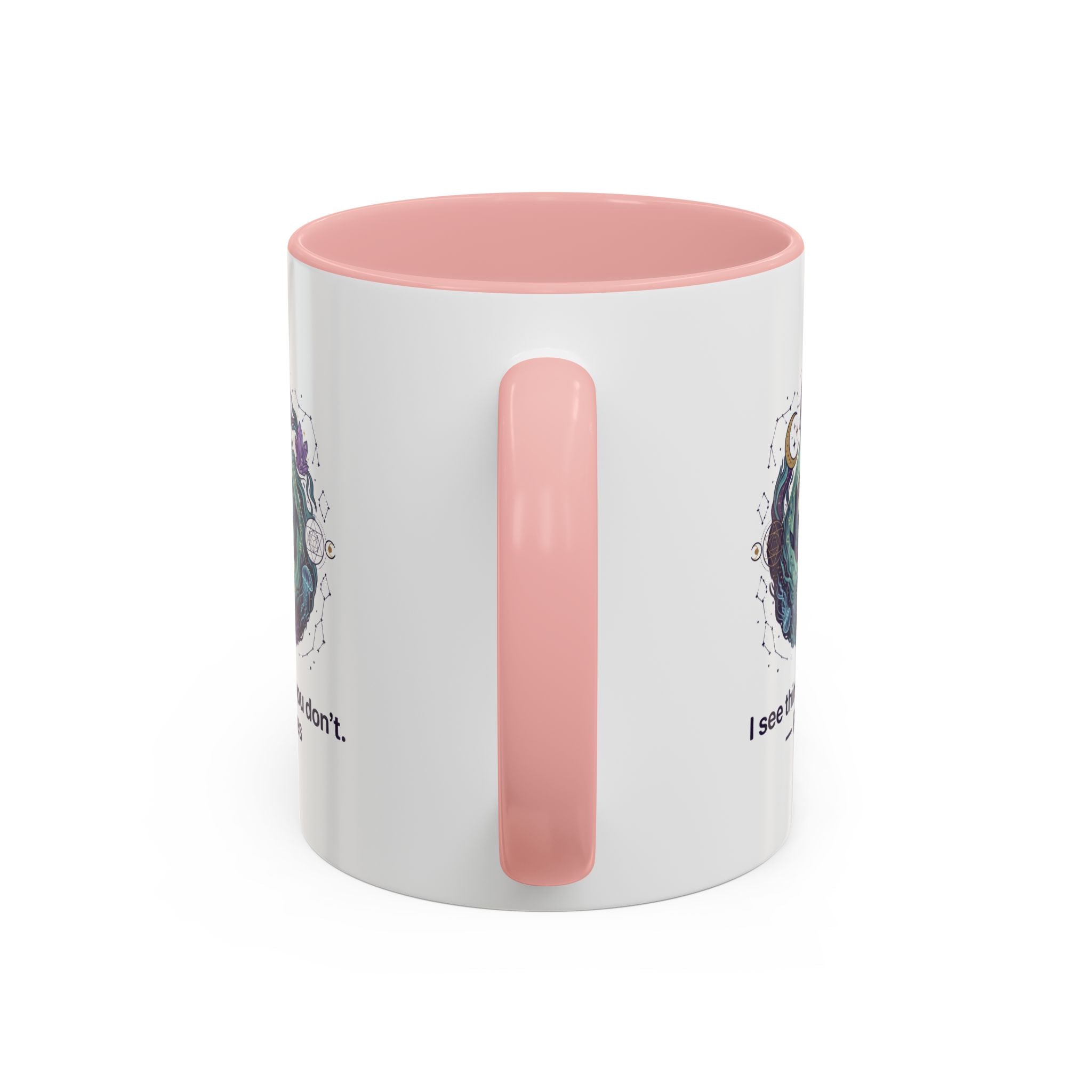 Pisces Zodiac Coffee Mug — "I See Things You Don’t" Accent Mug