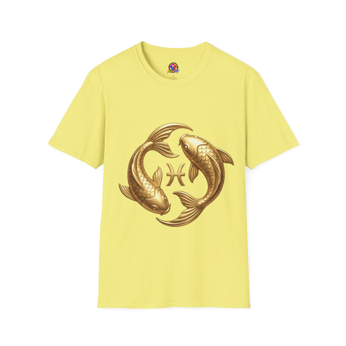 Pisces Gold Fish T-Shirt — Zodiac Symbol Astrology Tee