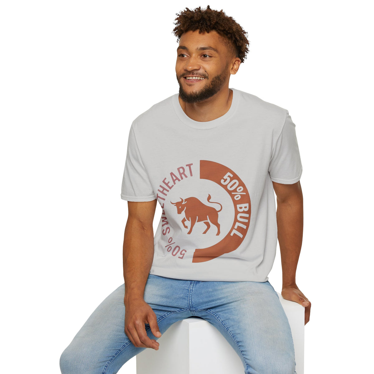 Taurus Bull 50% Sweetheart Graphic T-Shirt — Zodiac Taurus Valentine Tee