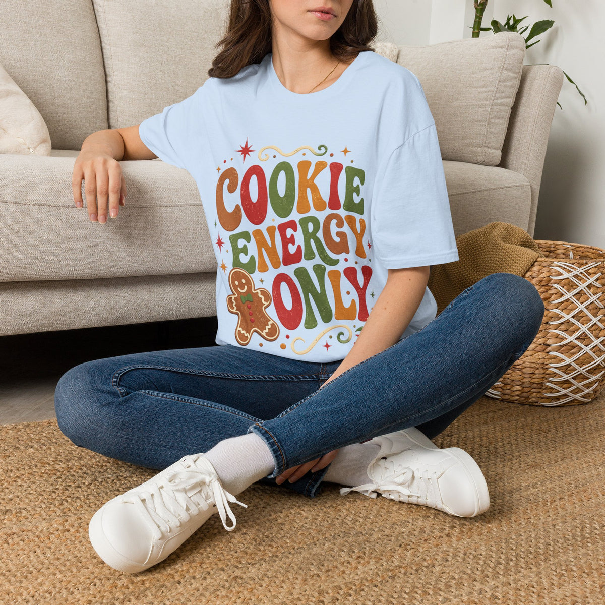 Cookie Energy Only T-Shirt — Festive Gingerbread Holiday Tee