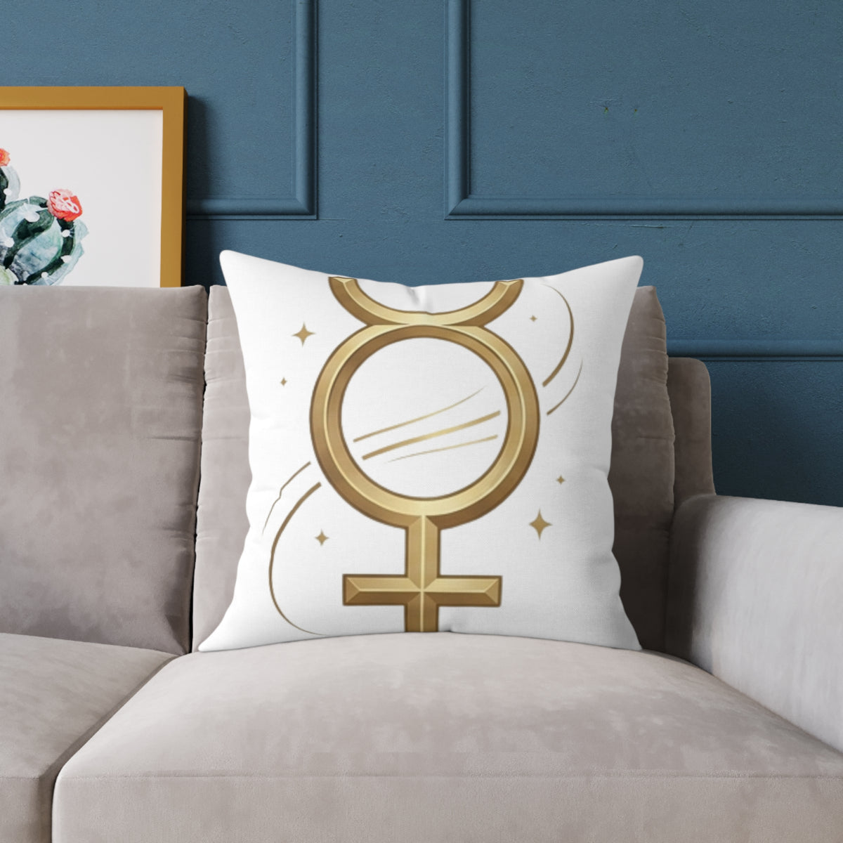 Astrological Virgo Zodiac Sign Square Poly Canvas Pillow