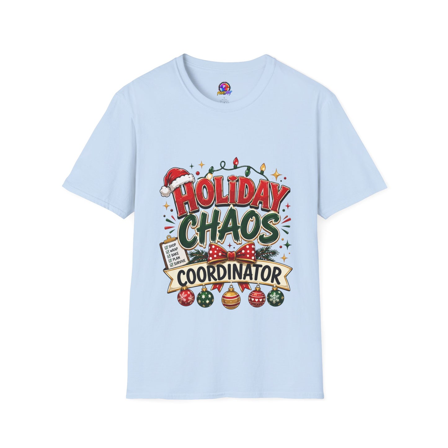 Holiday Chaos Coordinator T-Shirt — Funny Christmas Crew Tee