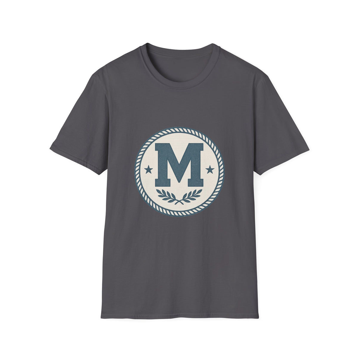 Monogram M Crest T‑Shirt — Vintage Initial Logo Tee - Trending Now - August 2026