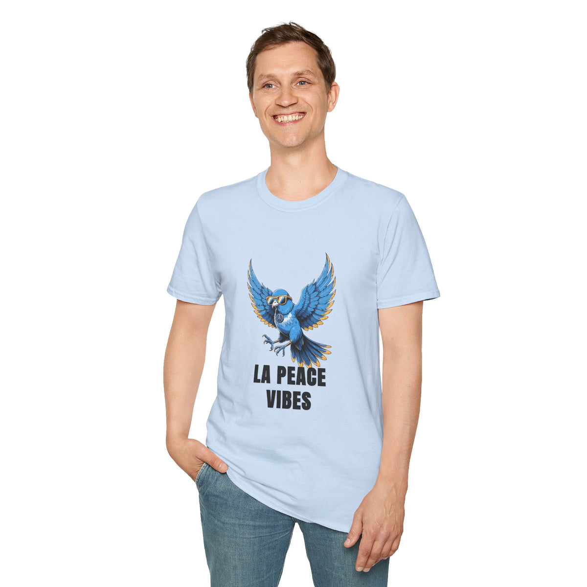 Peace Vibes Blue Parrot T-Shirt - Trending Now - August 2026