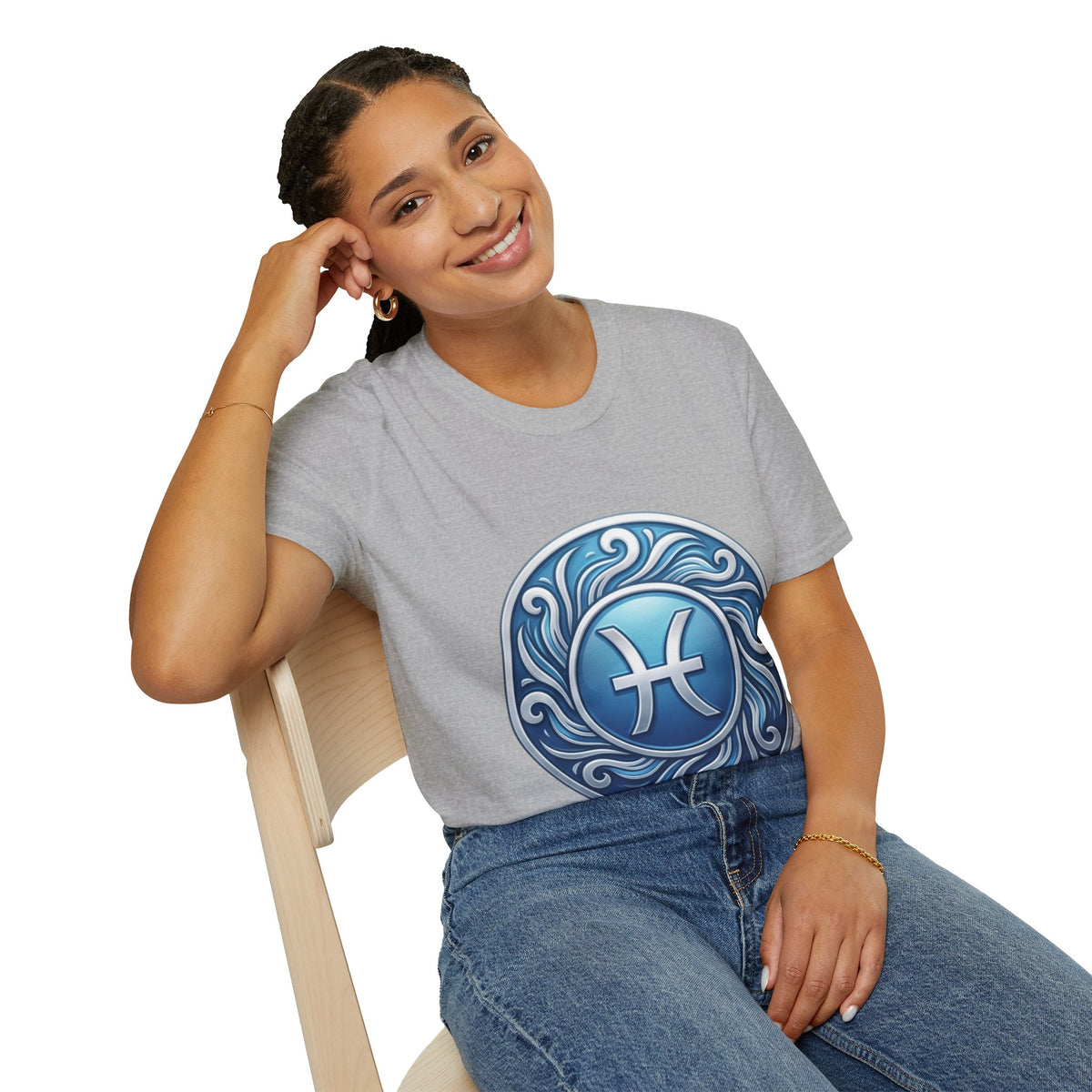 Pisces Zodiac T-Shirt – Blue Water Sign Astrology Tee
