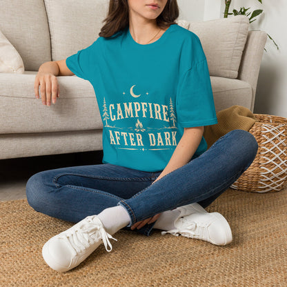 Campfire After Dark T-Shirt — Moonlit Camping Graphic Tee
