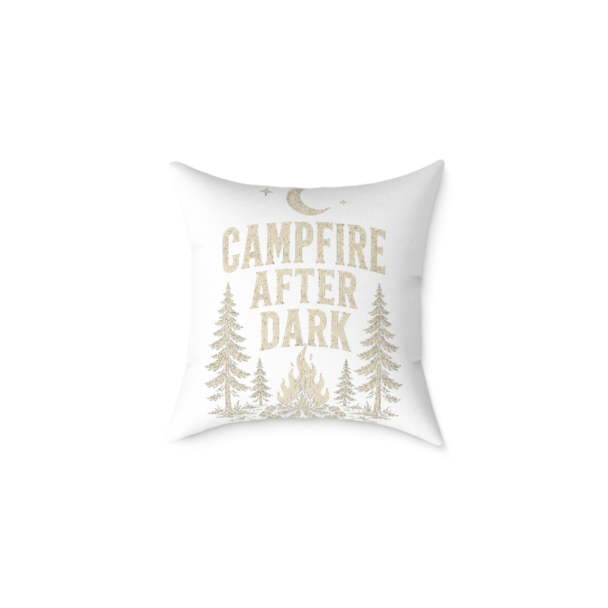 Campfire After Dark Throw Pillow Milo Bailey Dog Dad Mom — Outdoor Cabin Decor
