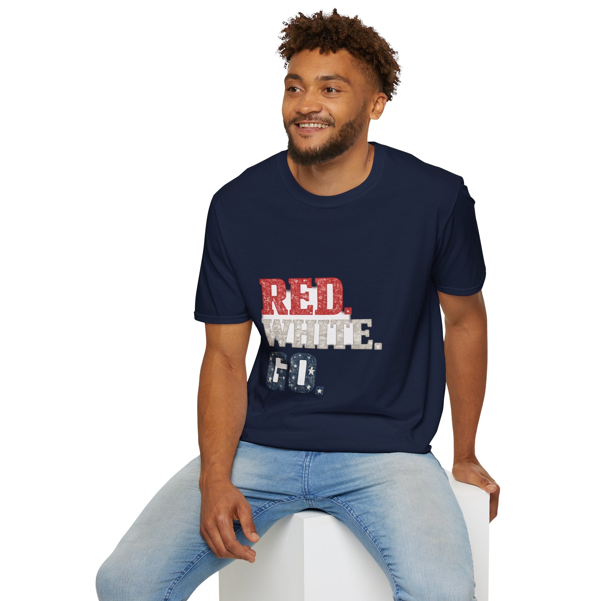 USA Patriotic 'Red. White. Go.' T-Shirt — 4th of July Independence Day Tee