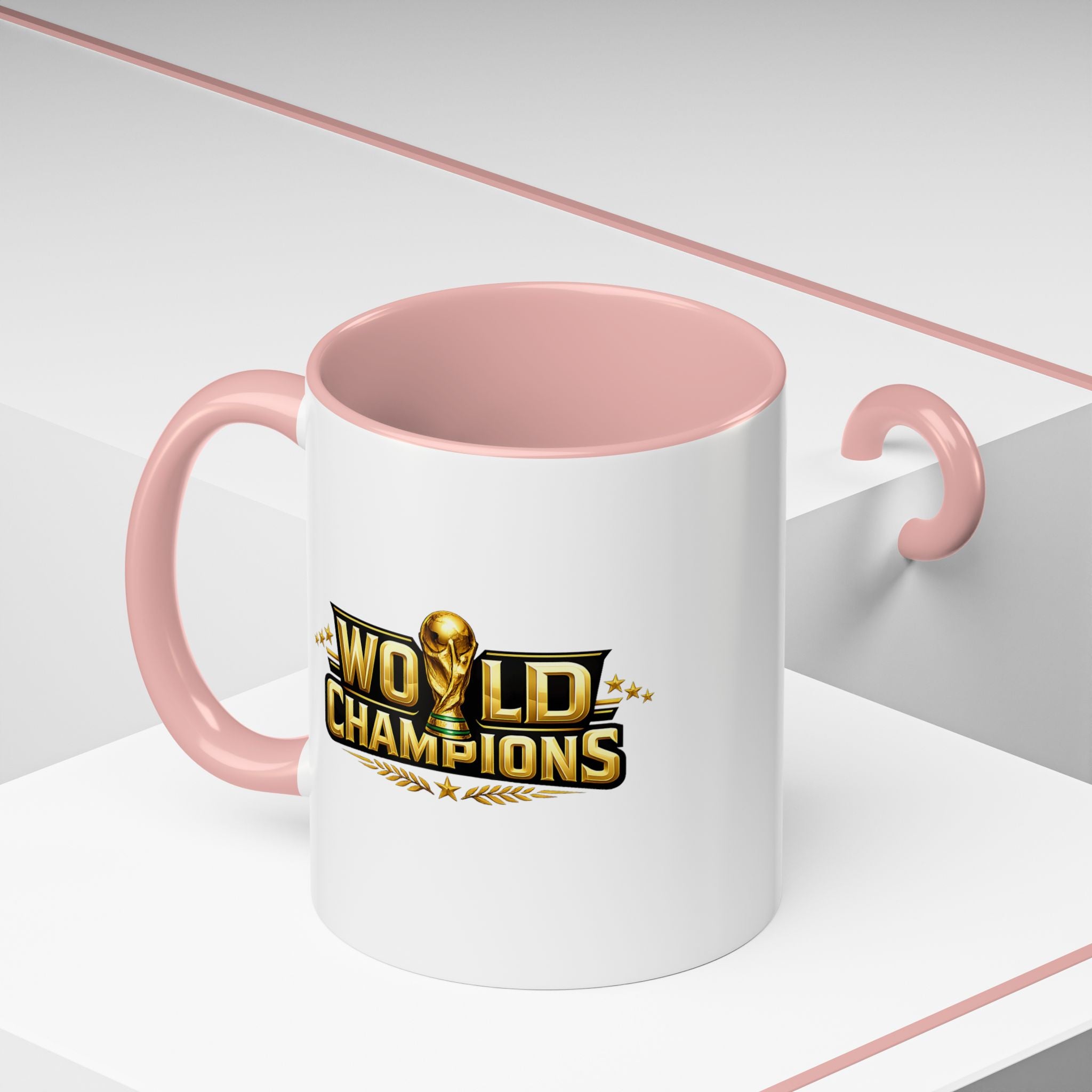 World Champions Accent Coffee Mug – Gold Trophy Sports Fan