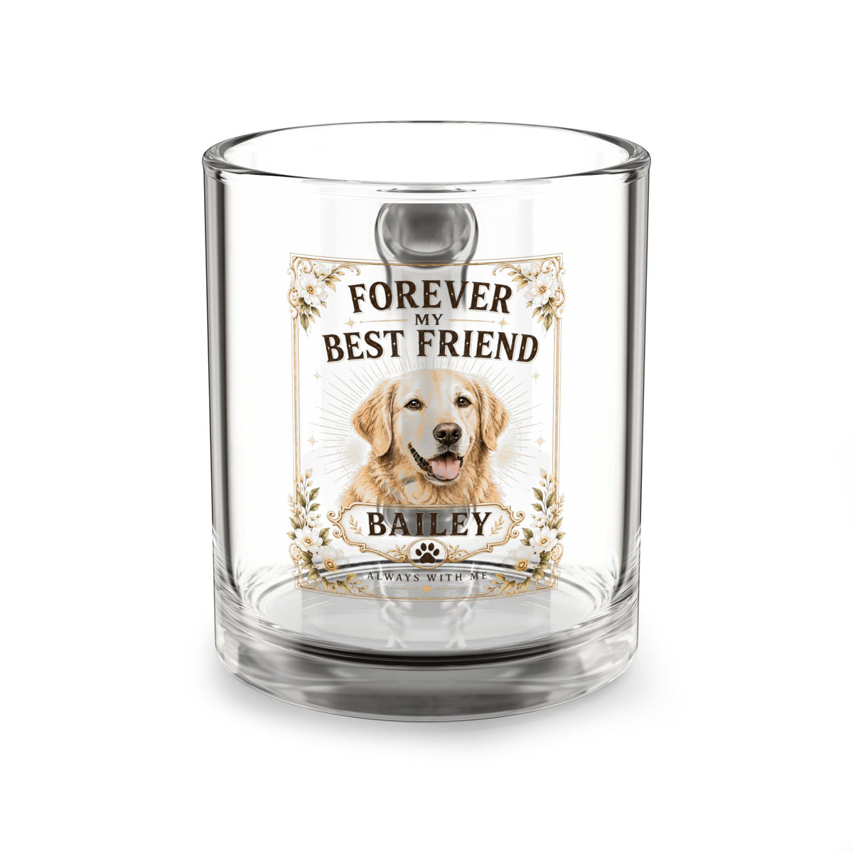 Milo Bailey Dog Dad Mom Glass Mug, 10oz