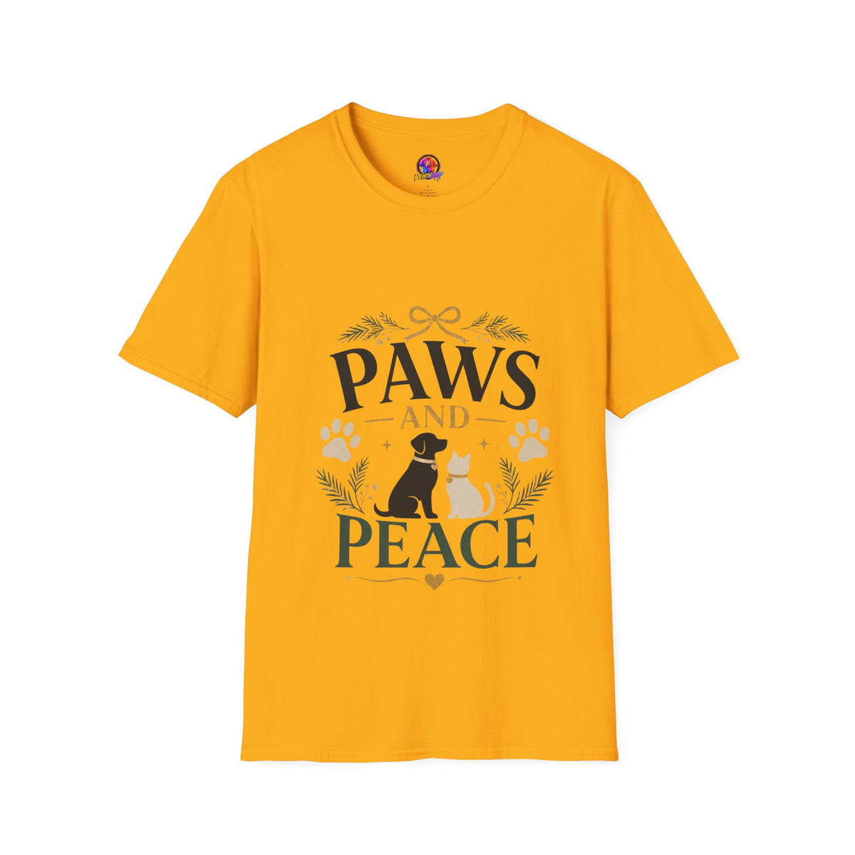 Paws and Peace T-Shirt — Cozy Pet Lover Tee