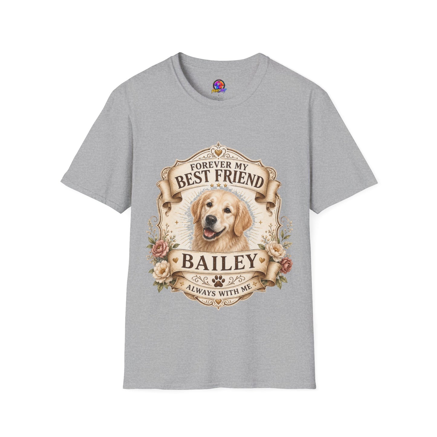Forever My Best Friend Golden Retriever T-Shirt — Personalized Pet Memorial Tee