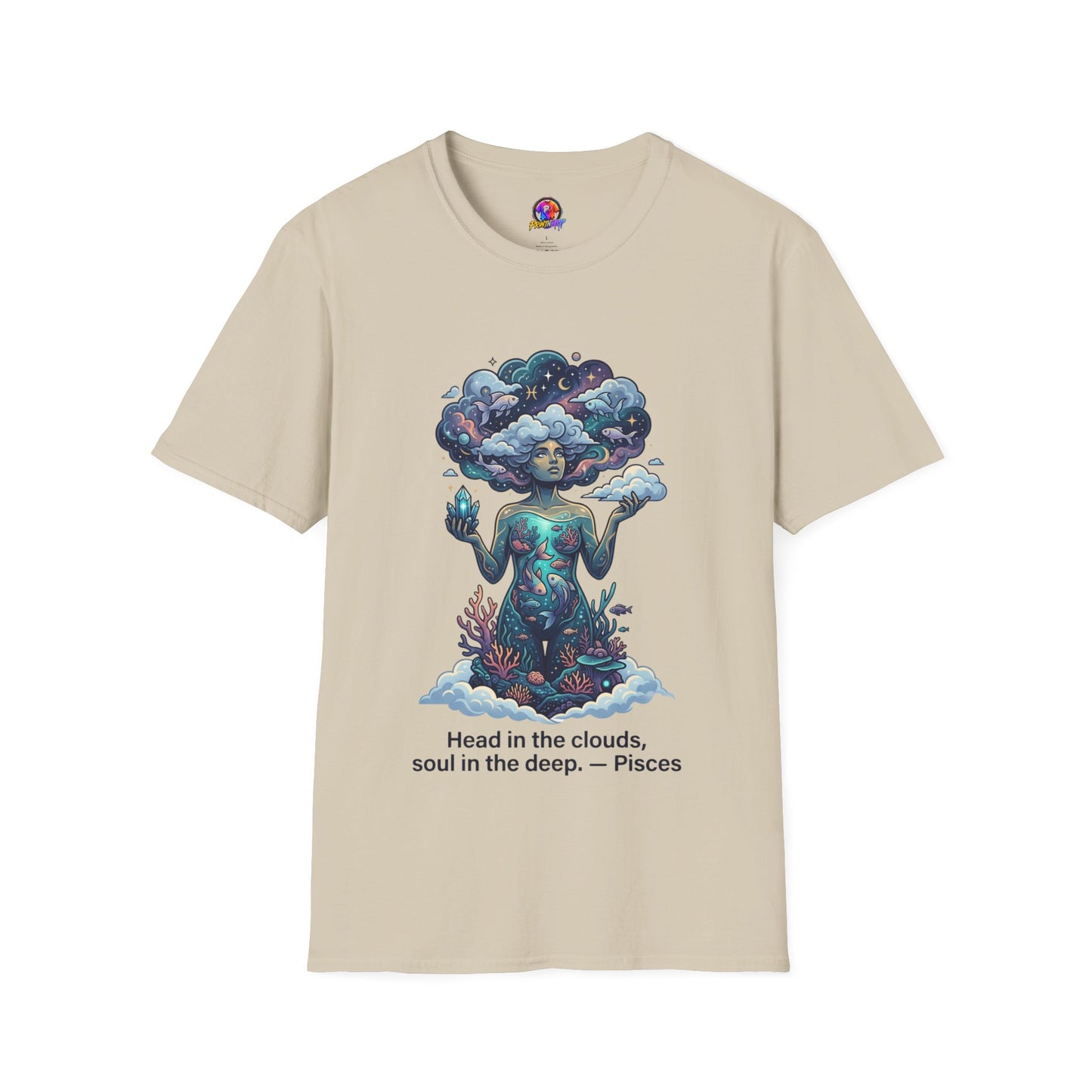 Dreamscape Goddess T-Shirt — 'Head in the Clouds' Surreal Art Tee