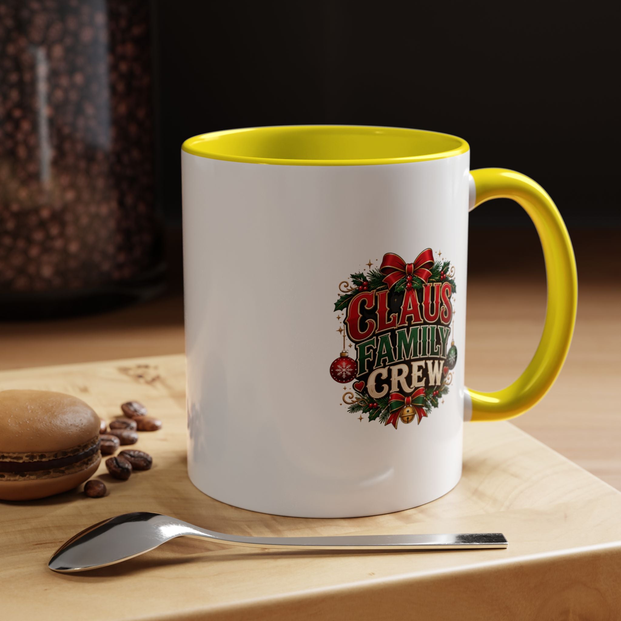 Claus Family Crew Accent Coffee Mug – Holiday Christmas Tea & Coffee Cup