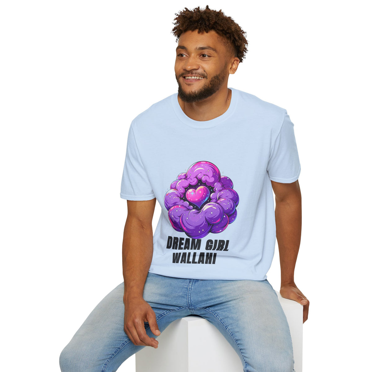 Dream Girl Wallahi T-Shirt — Cute Purple Heart Cloud Graphic Tee - Trending Now - August 2026