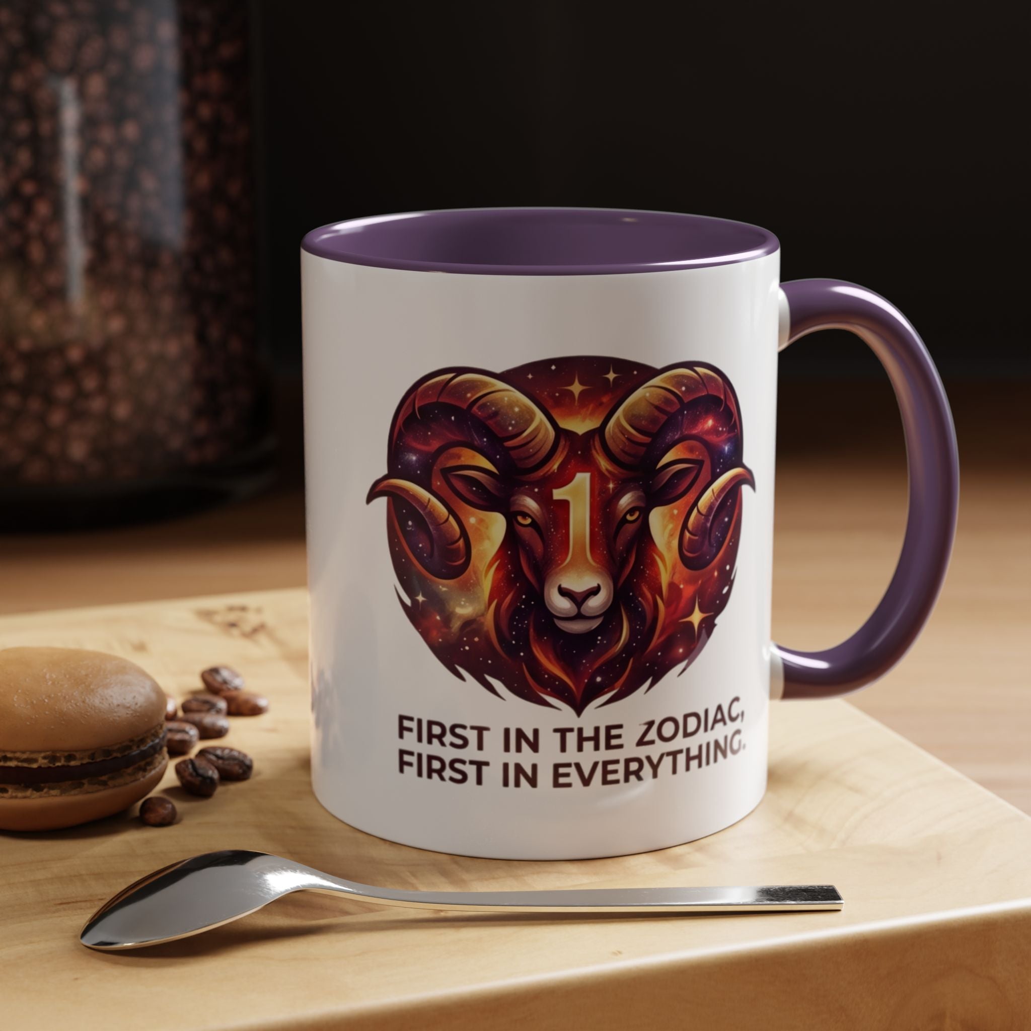 Aries Zodiac Coffee Mug — "First in the Zodiac, First in Everything" Accent Mug