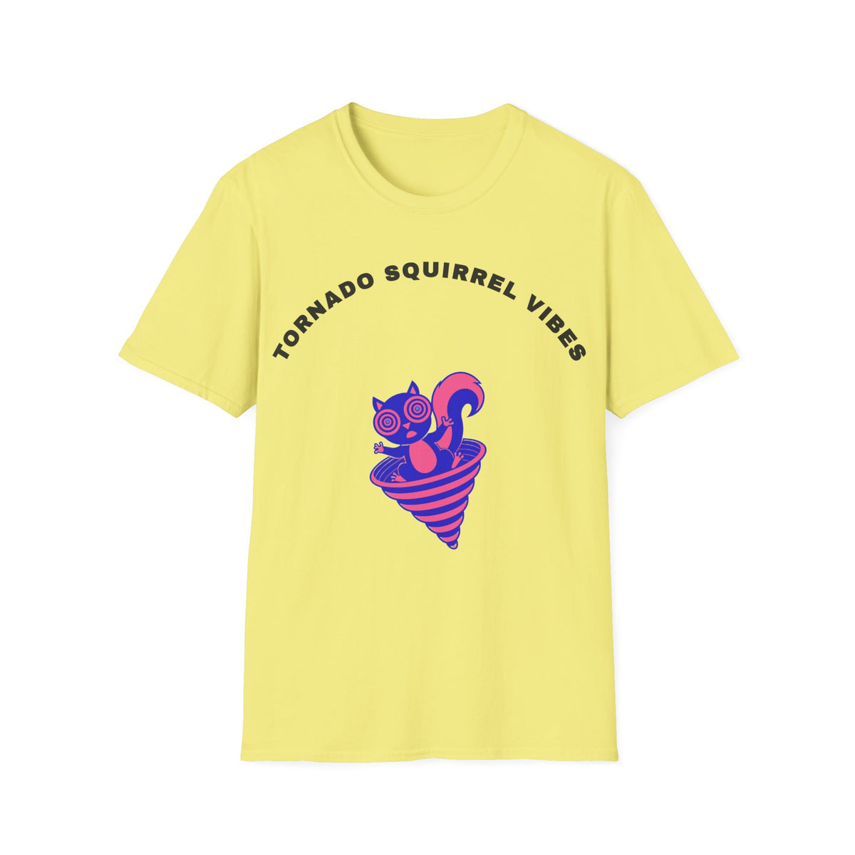 T-Shirt — Tornado Squirrel Vibes Cute Cat Cone Graphic Tee - Trending Now - September 2026