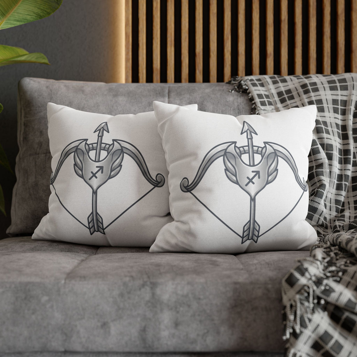 Sagittarius Bow Zodiac Pillowcase — Astrology Throw Pillow Cover
